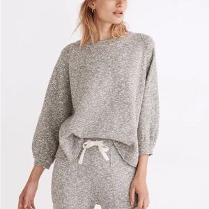 Madewell Telluride Pullover Gray Crewneck Sweater Size Medium